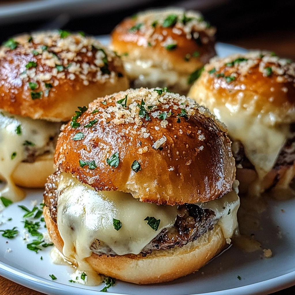 Cheesy Garlic Parmesan Burger Bombs – A Flavor-Filled Snack 