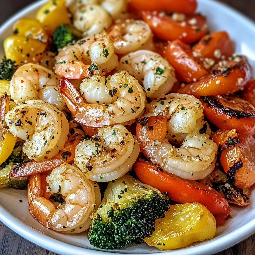 Garlic Parmesan Shrimp with Roasted Veggies – Fast, Flavorful