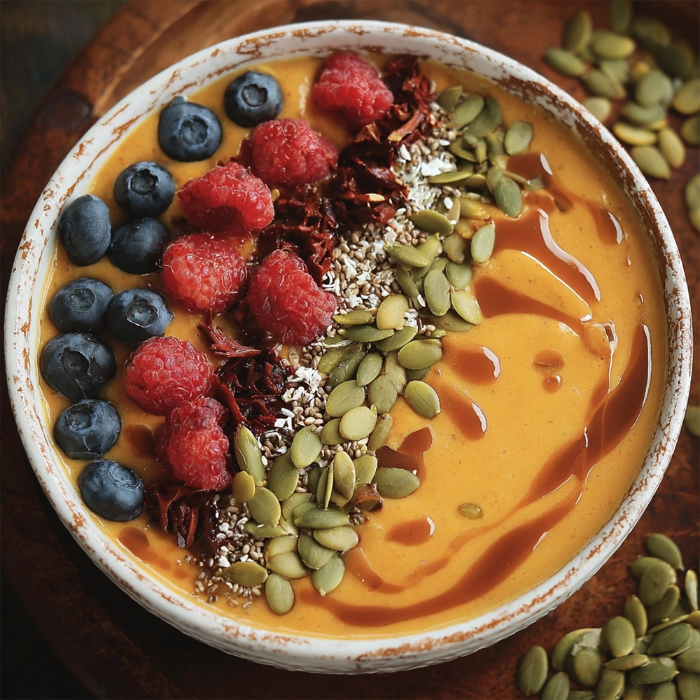 Healthy Pumpkin Smoothie Bowl 