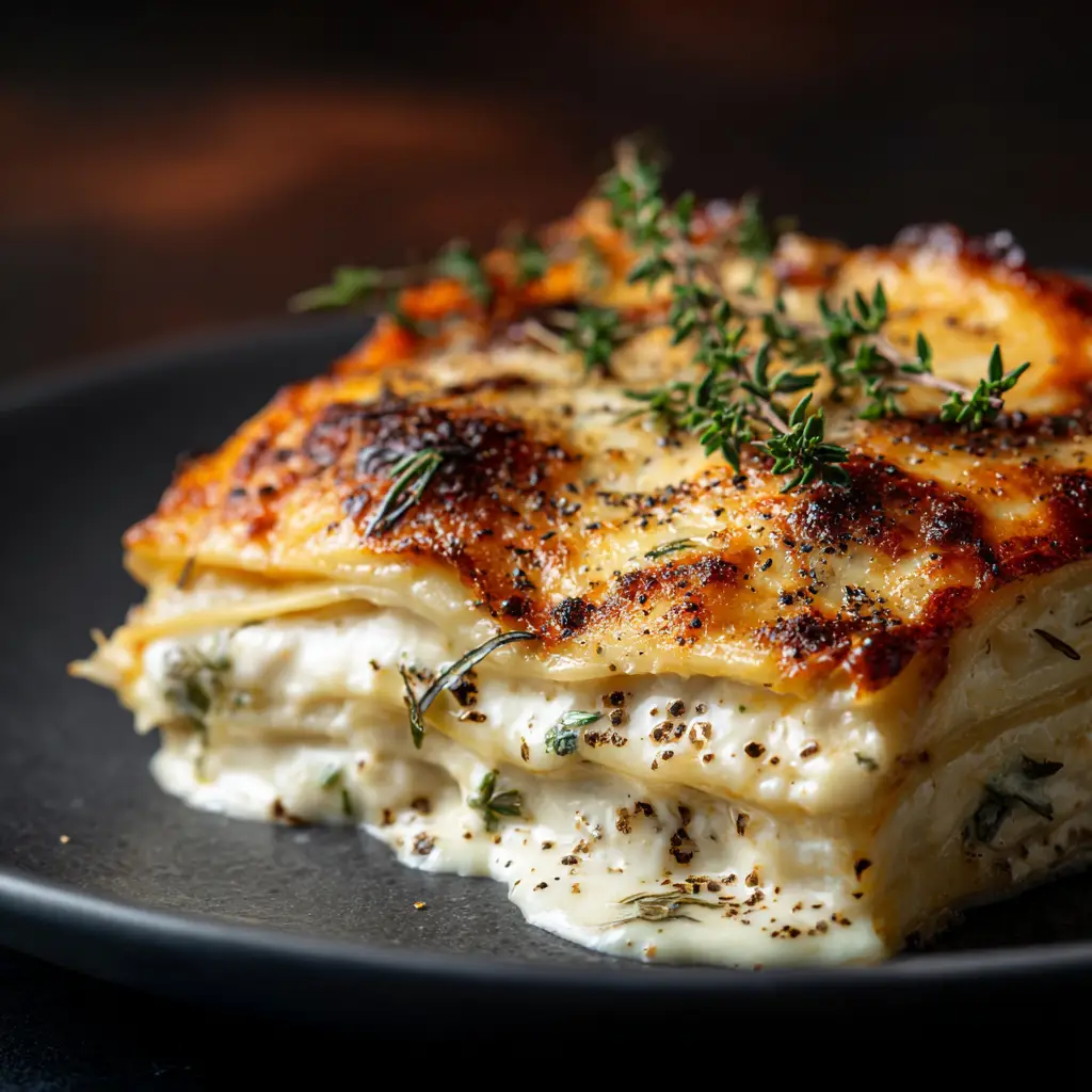 Chicken Alfredo Lasagna | Creamy, Cheesy, Comfort-Food 