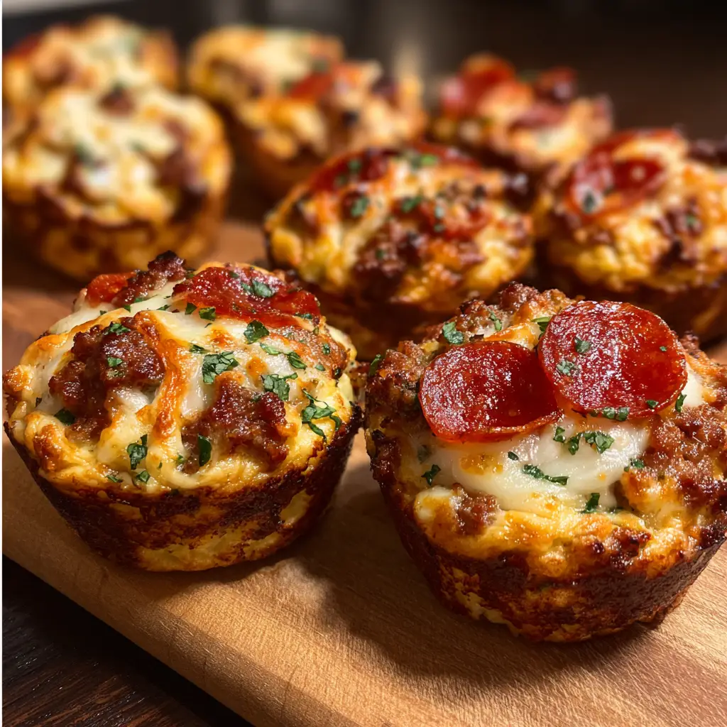 Savory Carnivore Pizza Muffins