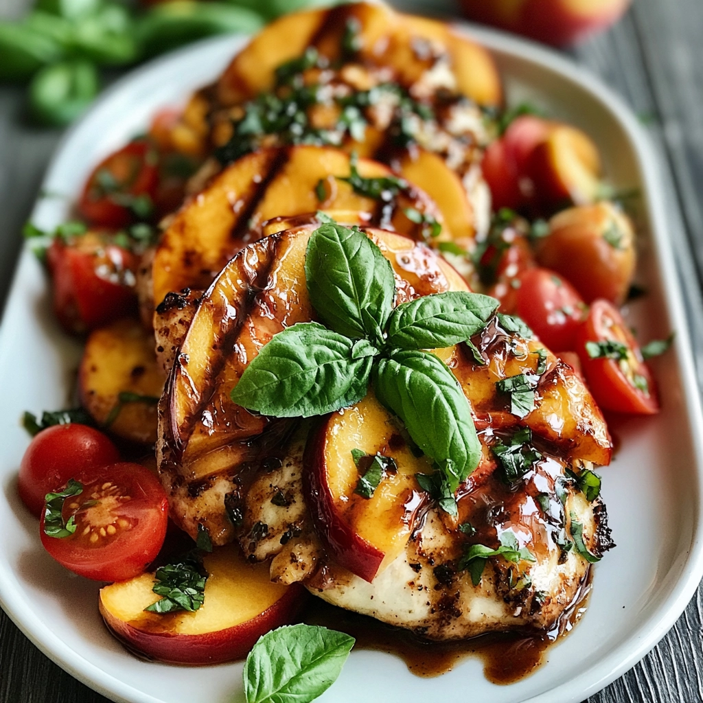 Juicy Peach Basil Chicken Caprese – A Fresh & Flavorful Summer Dish